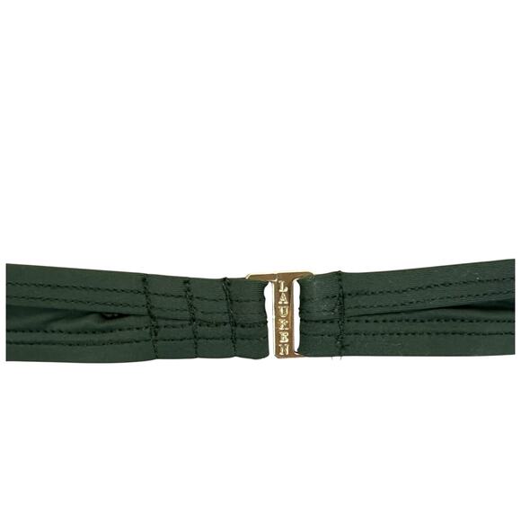 2/$30 Lauren Ralph Lauren Beach Club Bikini Top Olive Green Underwire Size 10 - Picture 6 of 10